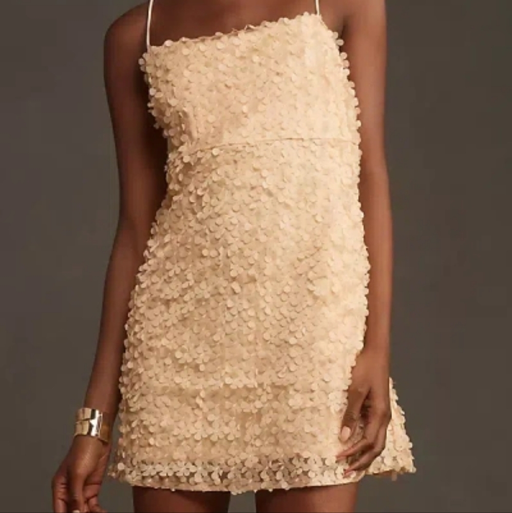 🎁 Anthropologie New Years Eve !!🎉 Floral Embellish Mini dress